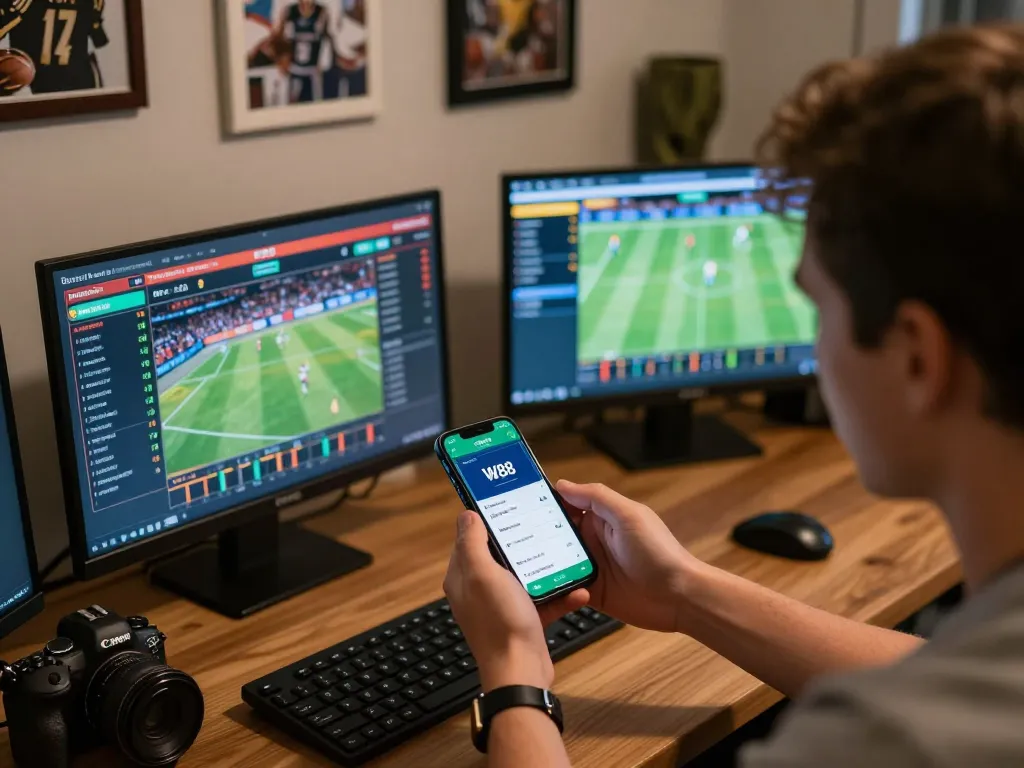 Analyze live bets and odds on sports events with W88 app during strategic gaming sessions
