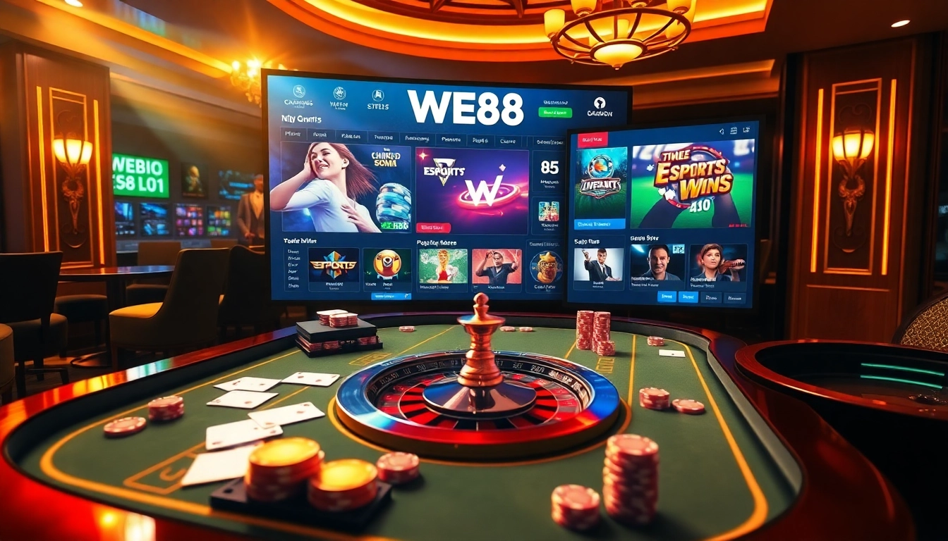 Experience the excitement of WE88 online casino with vibrant games and interactive betting options.
