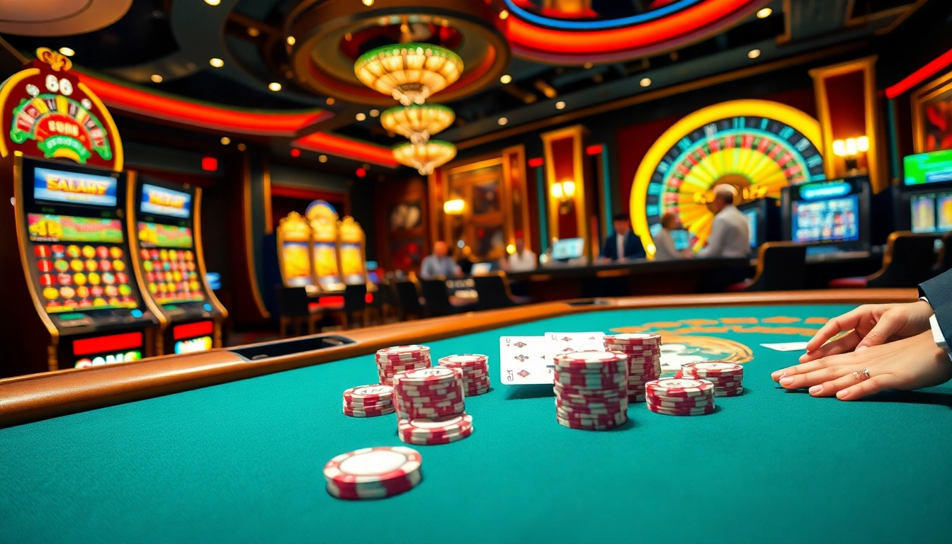 Experience thrilling gameplay at a luxury casino with 888vnd poker chips and exciting slots.