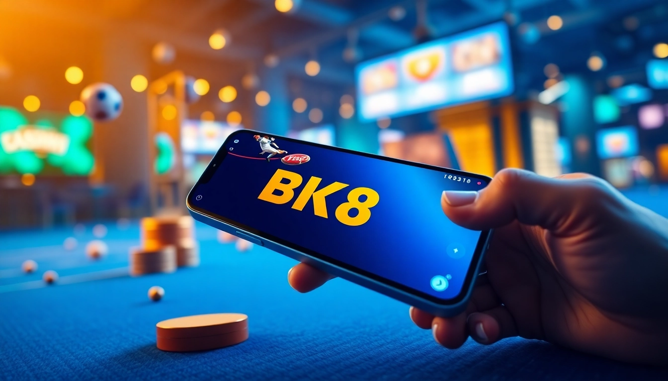 Experience safe online betting at bk860s.com through a modern, vibrant mobile interface showcasing various gaming options.
