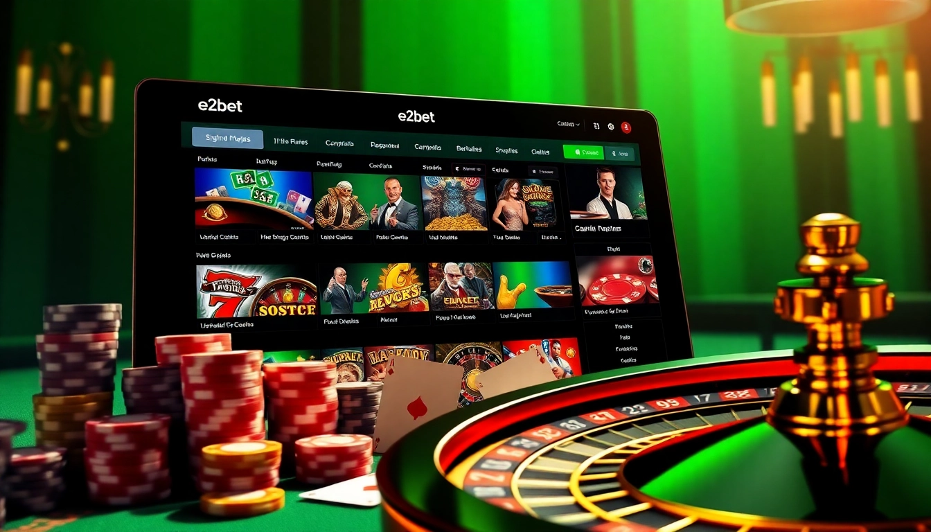 Experience the exciting world of e2bet through dynamic online casino action including slots and live dealer games.