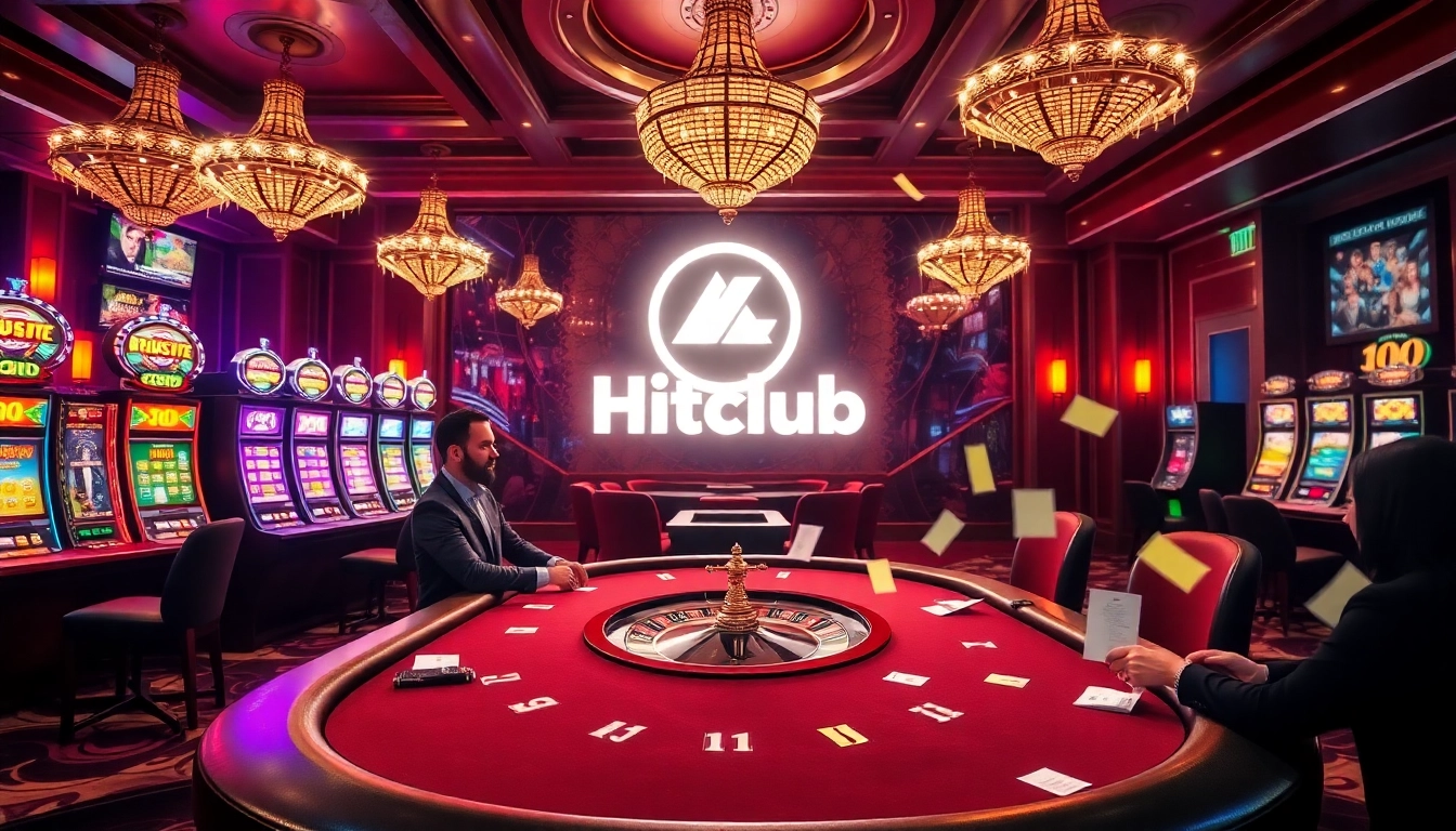 Hitclub players engaging in thrilling poker games at a vibrant casino table.