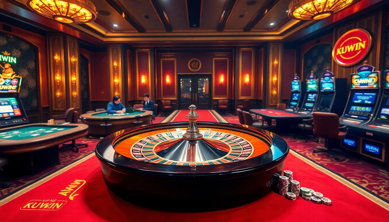 Insightful players enjoying a thrilling gaming experience at KUWIN's luxury casino tables.