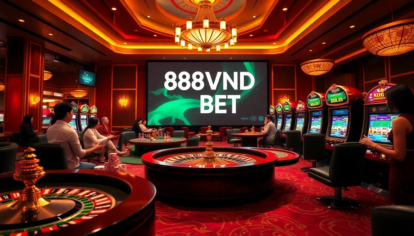Experience 888VND BET with interactive casino tables and thrilling gambling activities.