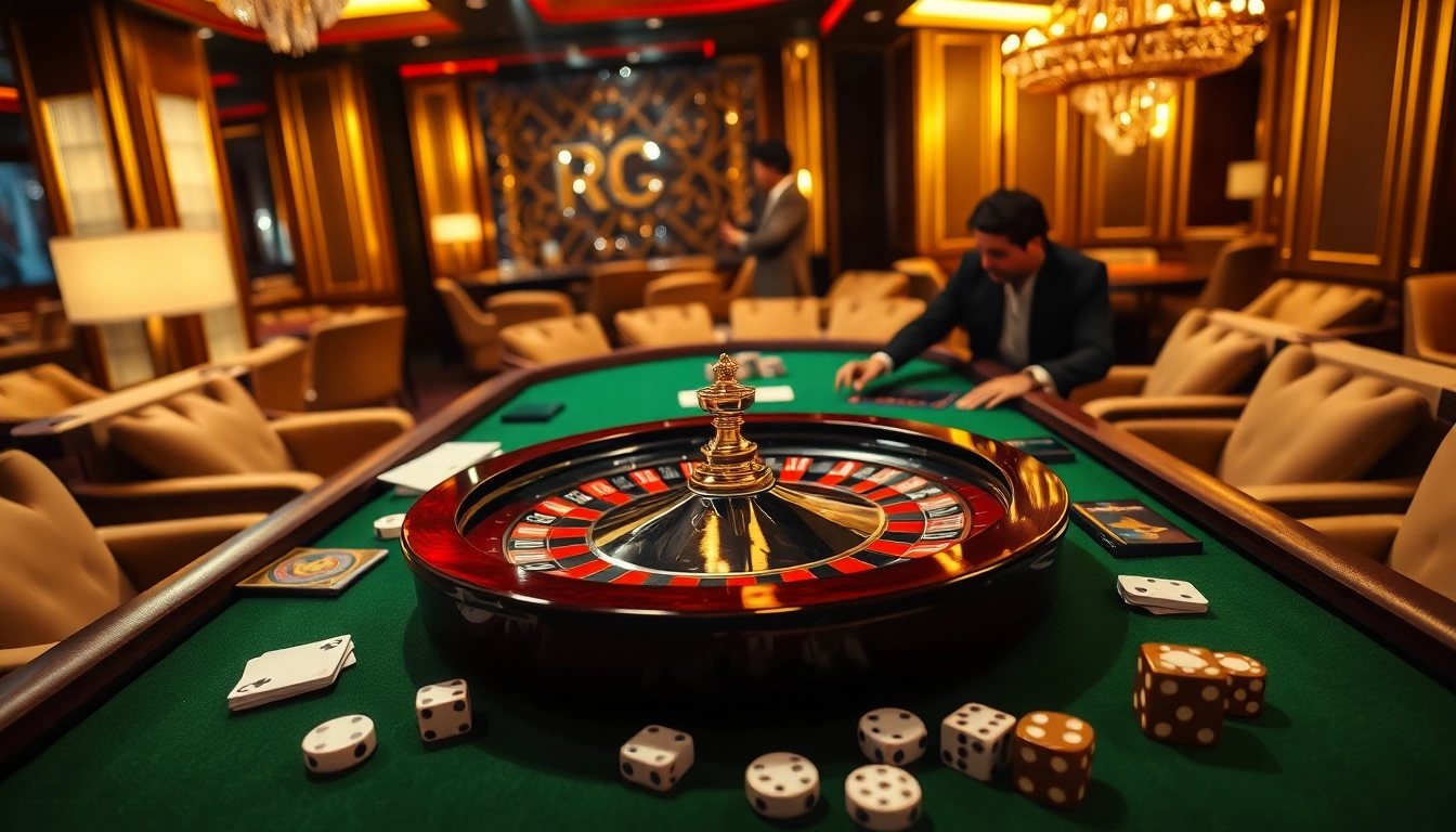 Experience the thrill of RR88 betting at an upscale casino table with vibrant gameplay.